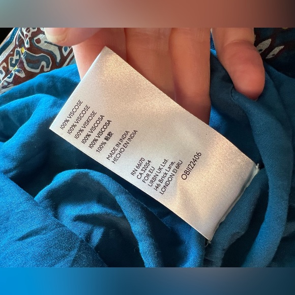 Anthropologie Sasha ruffled maxi dress💙🤍🩵 - Picture 9 of 13